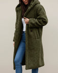 Women’s Hooded Cozy Winter Long Teddy Coat