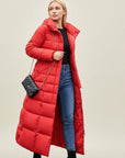Women’s Winter Fit Hooded Long Puffer Coat