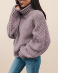 Women’s Cozy Oversized Knit Turtleneck Sweater
