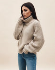 Women’s Cozy Oversized Knit Turtleneck Sweater
