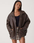 Women’s Minimalist Oversized Outdoor Bomber Jacket