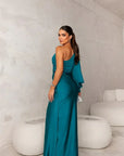 Flowing One-Shoulder Dress for Women