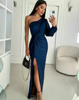 Flowing One-Shoulder Dress for Women