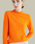 Women’s Warm Slim Fit Sweaters with High Neckline