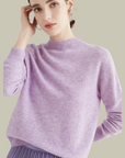 Women’s Warm Slim Fit Sweaters with High Neckline