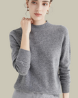 Women’s Warm Slim Fit Sweaters with High Neckline