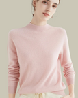 Women’s Warm Slim Fit Sweaters with High Neckline