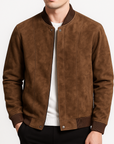Nimbaro | Suede Bomber Jacket