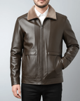 Nimbaro | Fleece Leather Jacket