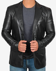 Nimbaro | Tailored Leather Blazer