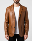 Nimbaro | Tailored Leather Blazer