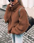 Women’s Chunky Turtleneck Knit Sweater