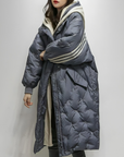 Women’s Oversized Hooded Long Quilted Puffer Coat