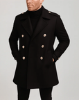 Nimbaro | Double-Breasted Wool Blend Coat