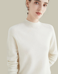 Women’s Warm Slim Fit Sweaters with High Neckline