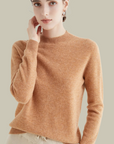 Women’s Warm Slim Fit Sweaters with High Neckline