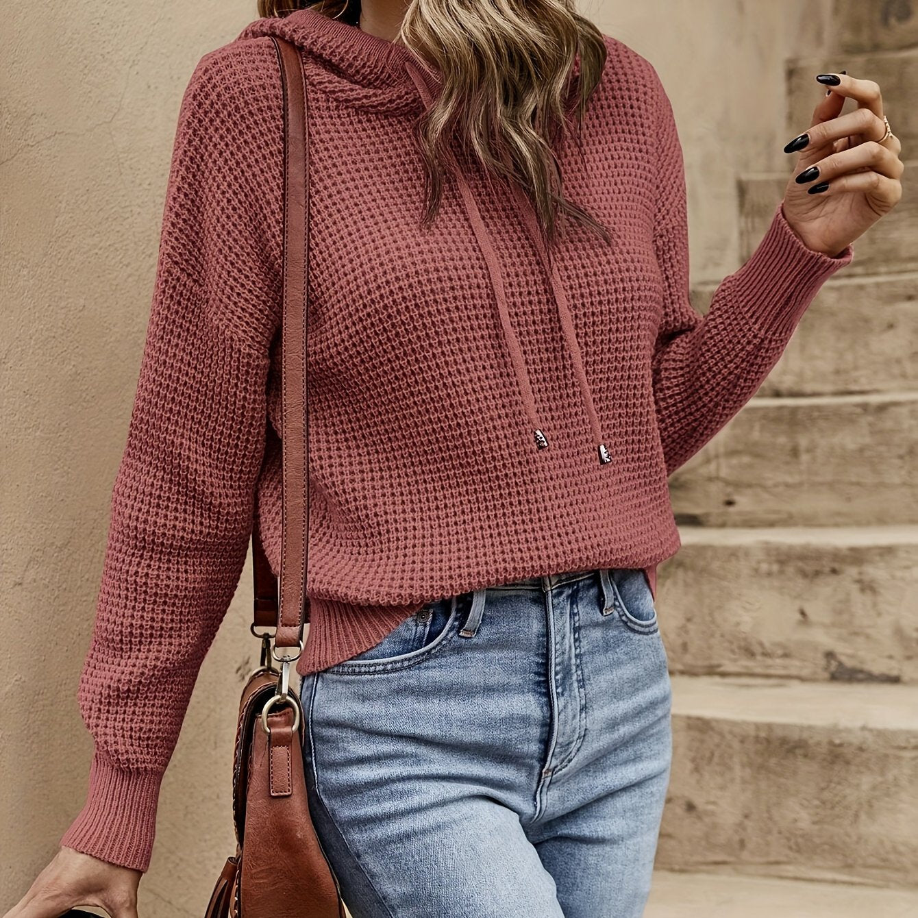 Women's Casual Hoodie Sweater with Regular Fit and Long Sleeves