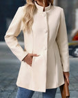 Women’s Stand Collar Button Coat