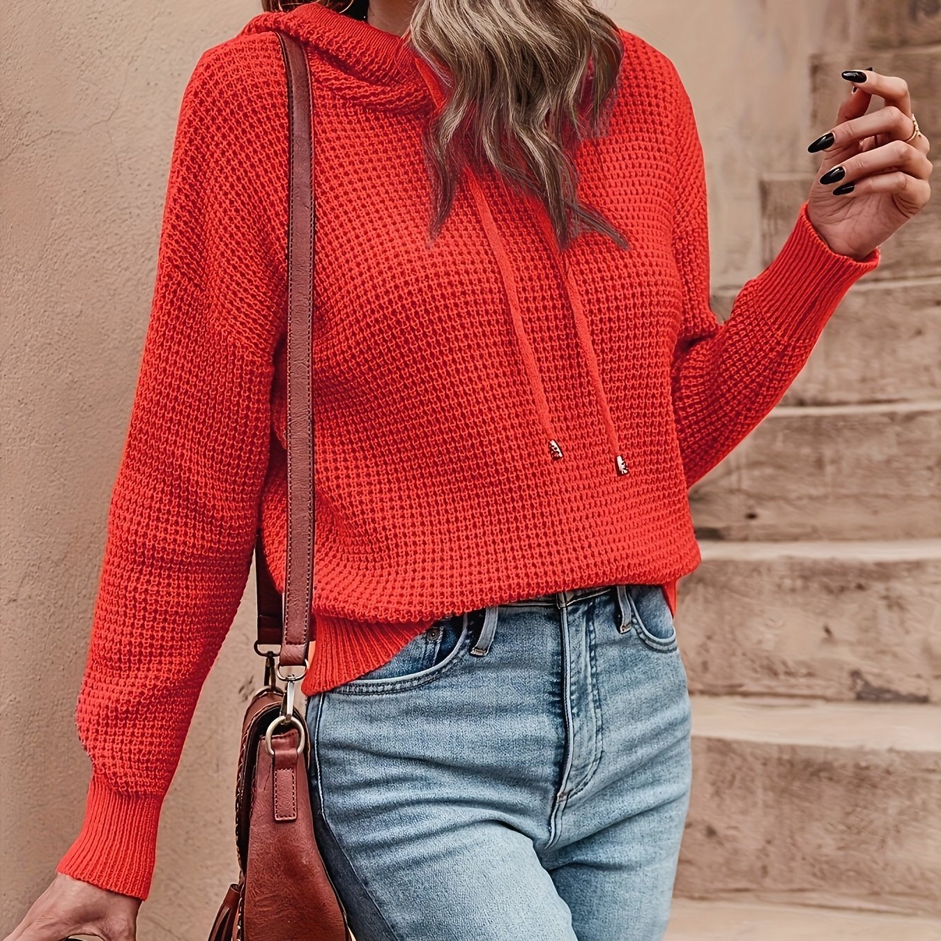 Women's Casual Hoodie Sweater with Regular Fit and Long Sleeves