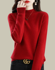 Women’s Warm Slim Fit Sweaters with High Neckline