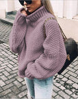 Women’s Chunky Turtleneck Knit Sweater