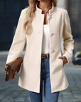 Women’s Stand Collar Button Coat