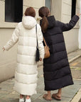 Women’s Long Hooded Quilted Winter Coat