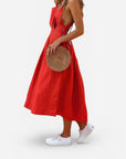 Women's Fashion Casual Airy Dress with Backless Style