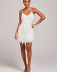 Women’s Fashion Modern Cocktail Dress with Fringe Feathers
