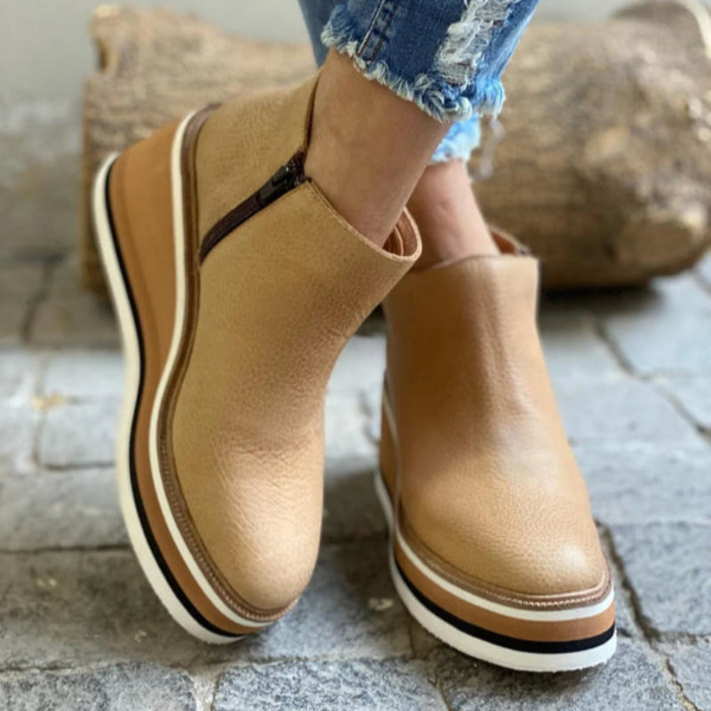 Women’s Platform Slip-On Ankle Boots