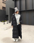 Women’s Long Hooded Quilted Winter Coat