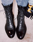 Versatile Sleek Lace-Up Ankle Boots for Women