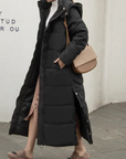 Women’s Quilted Outdoor Long Warm Coat for Winter