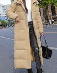 Women’s Quilted Outdoor Long Warm Coat for Winter