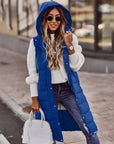 Women’s Quilted Hooded Long Puffer Vest