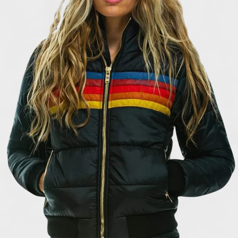 Women’s Colorblock Hooded Puffer Jacket