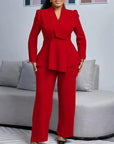Women's Timeless Formal Suit Set with Complete Long Blazer and Trouser