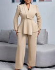Women's Timeless Formal Suit Set with Complete Long Blazer and Trouser