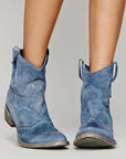 Women’s Cowboy Style Vintage Western Ankle Boots