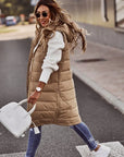 Women’s Quilted Hooded Long Puffer Vest