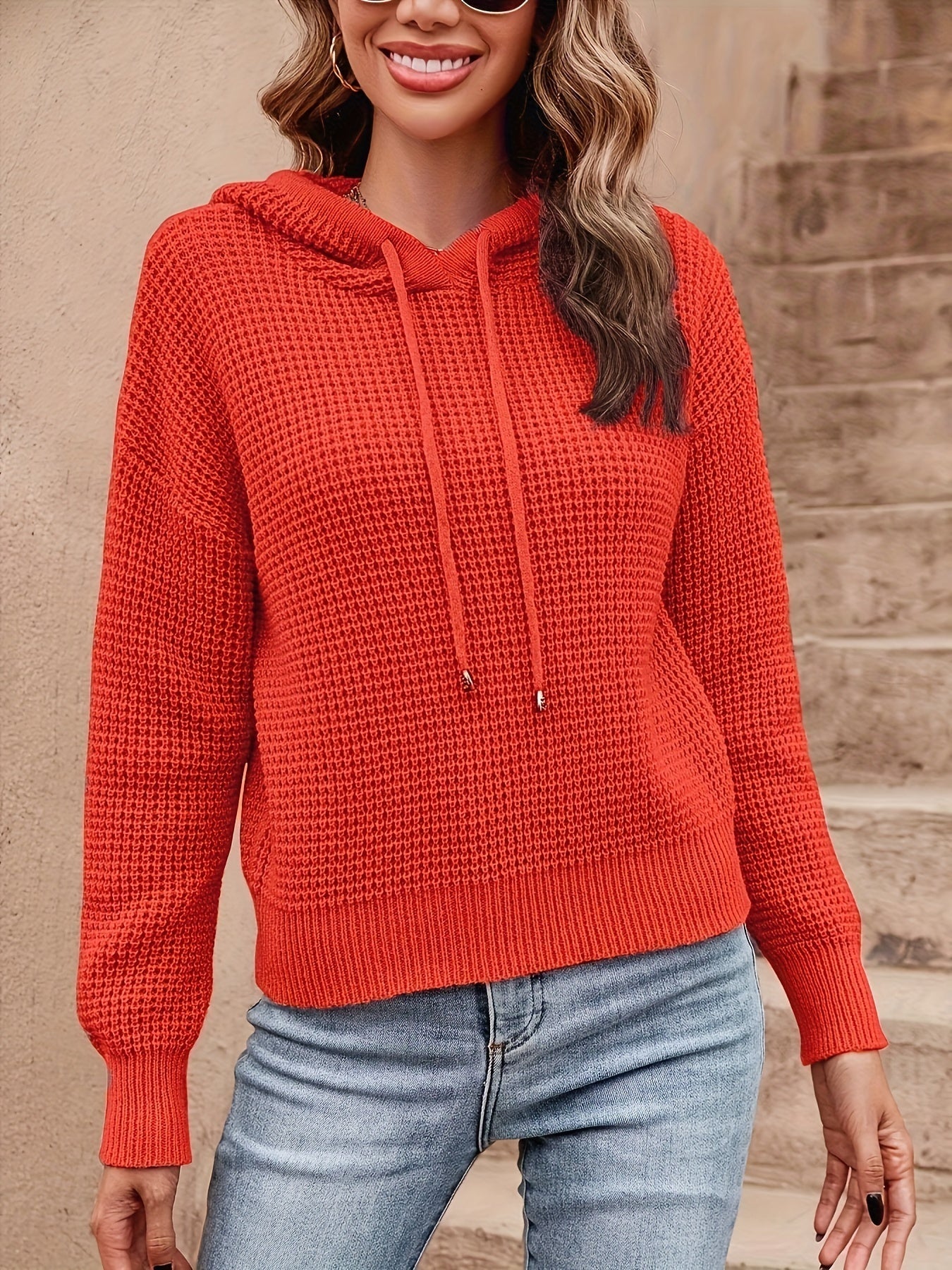 Women's Casual Hoodie Sweater with Regular Fit and Long Sleeves