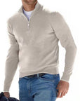 Men's Chic Zip V-Neck Warm Sweater