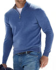 Men's Chic Zip V-Neck Warm Sweater