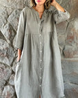 Fashionable Casual Summer Long Shirt Dress for Women