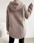 Women's Timeless Long Teddy Sleeves Hooded Sweatshirt