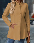 Women’s Stand Collar Button Coat