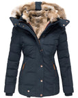 Women’s Fashion Warm Fur Hood Puffer Jacket