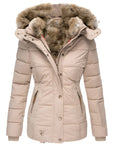 Women’s Fashion Warm Fur Hood Puffer Jacket