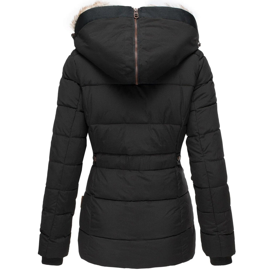 Women’s Fashion Warm Fur Hood Puffer Jacket