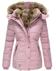 Women’s Fashion Warm Fur Hood Puffer Jacket